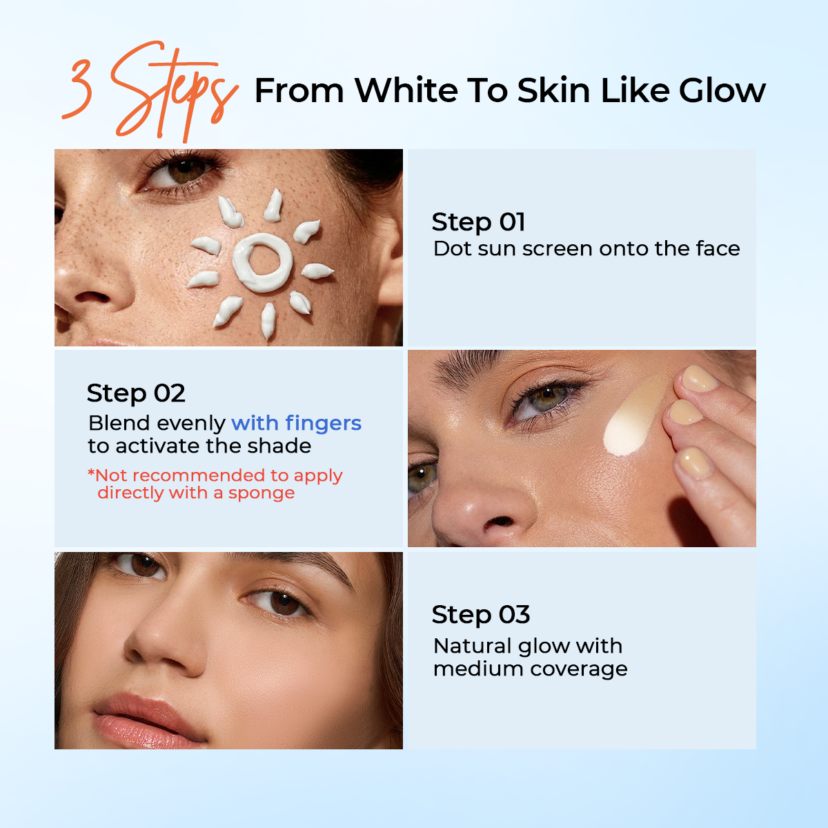 Smart Color-Changing Tinted Sunscreen | SPF 50 PA+++, Waterproof & Long-Lasting