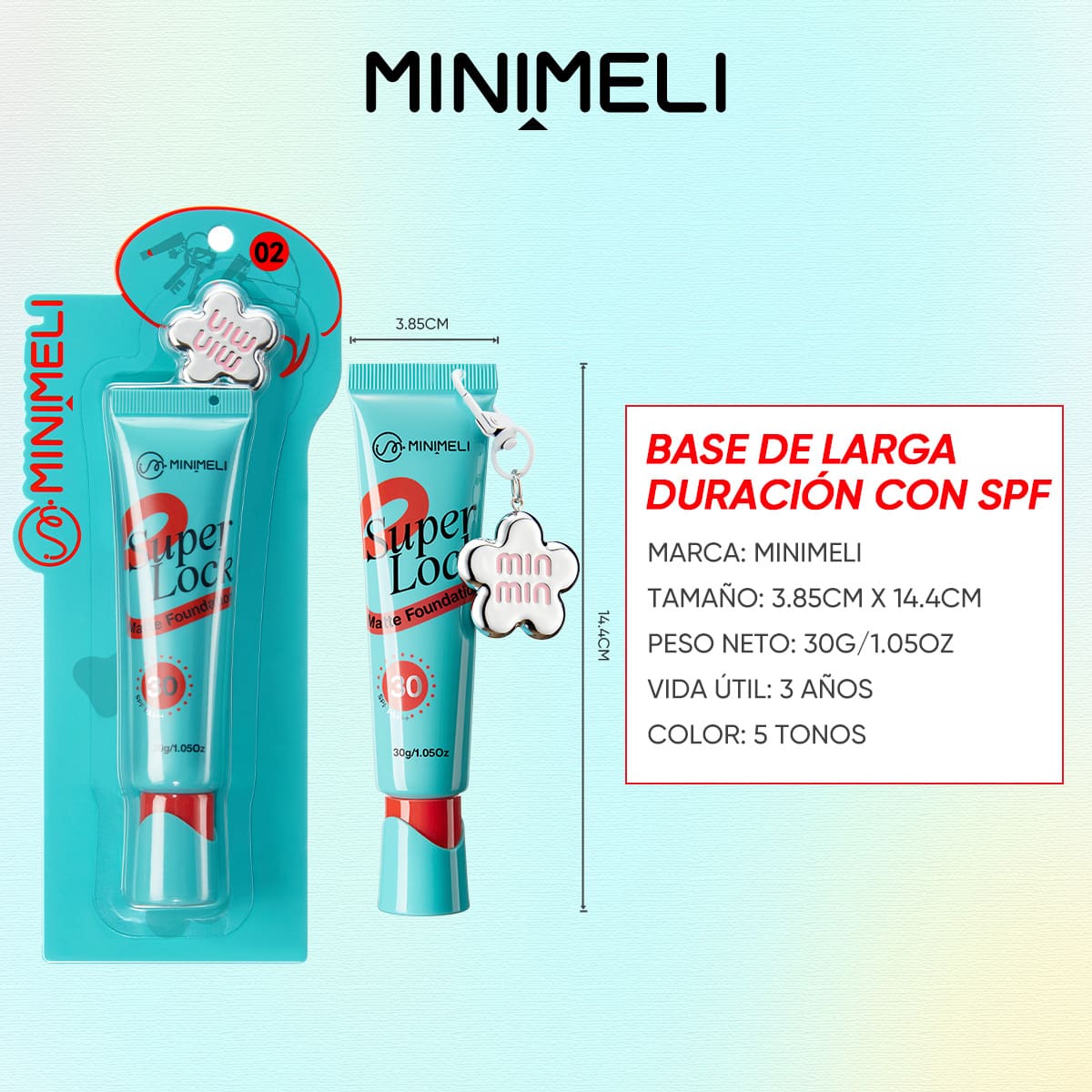 BASE DE MAQUILLAJE MATE SUPER LOCK