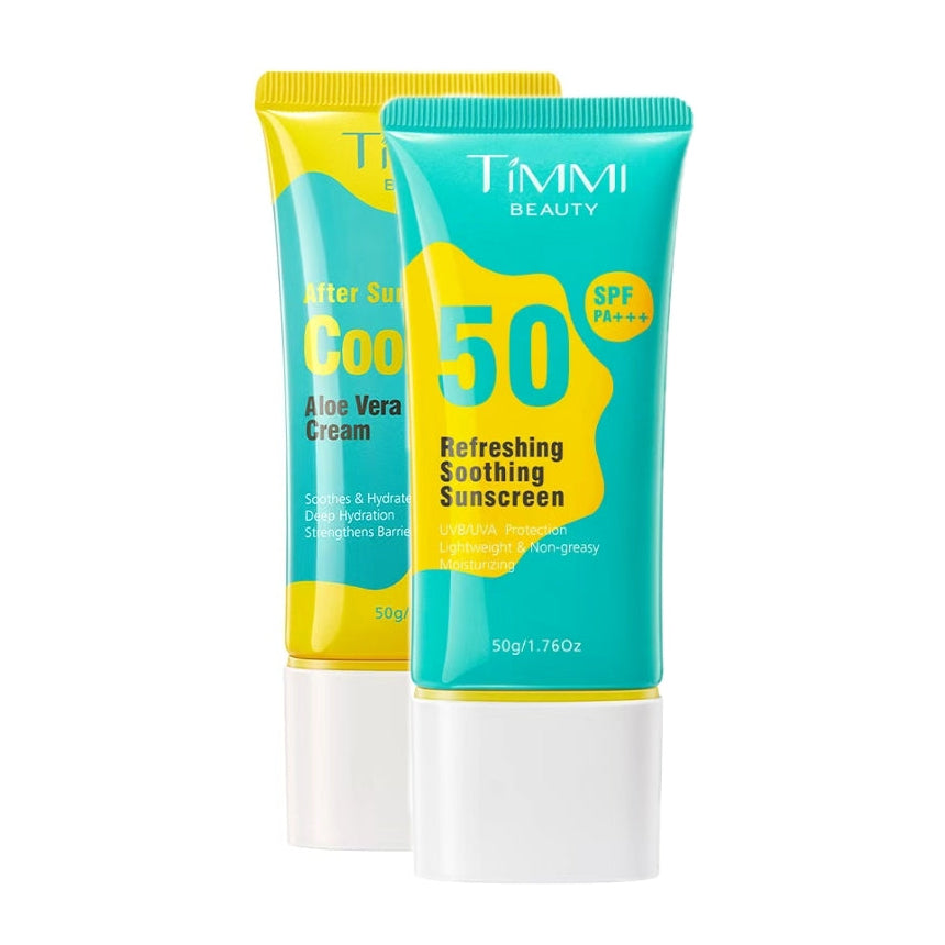 Sun Protection & After Sun Care Duo | Sunscreen + Cooling Aloe Vera Cream