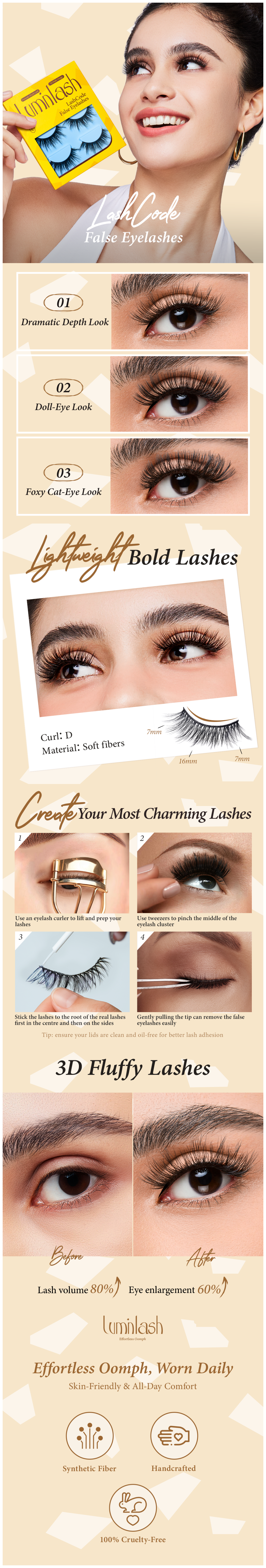 Lashcode False Eyelashes A+ Image