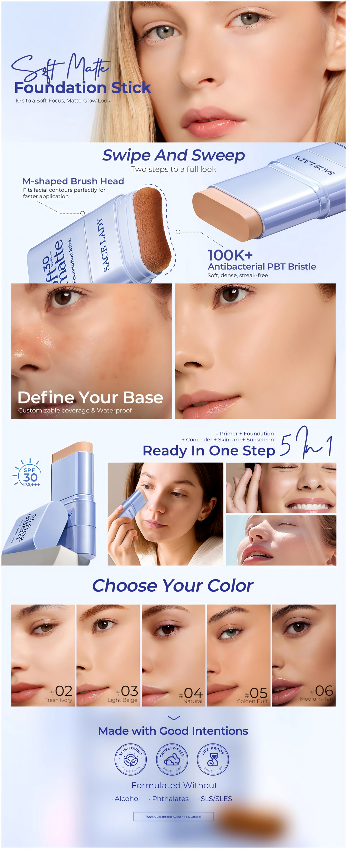 Soft Matte Foundation Stick A+ Image