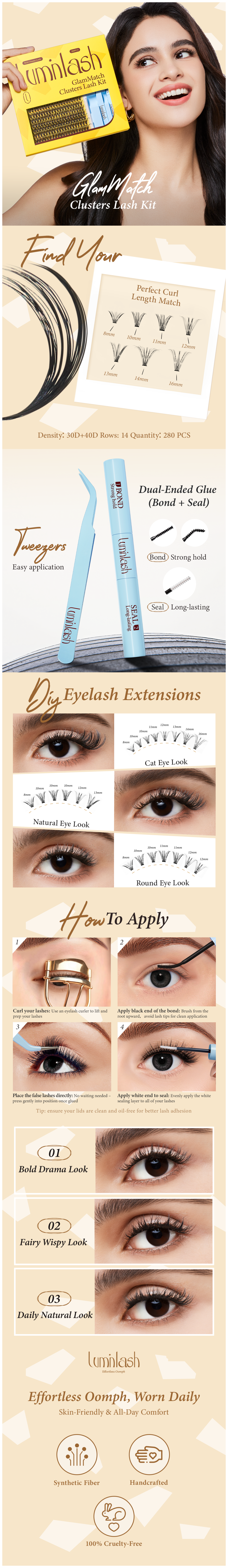 Glammatch Clusters Lash Kit A+ Image