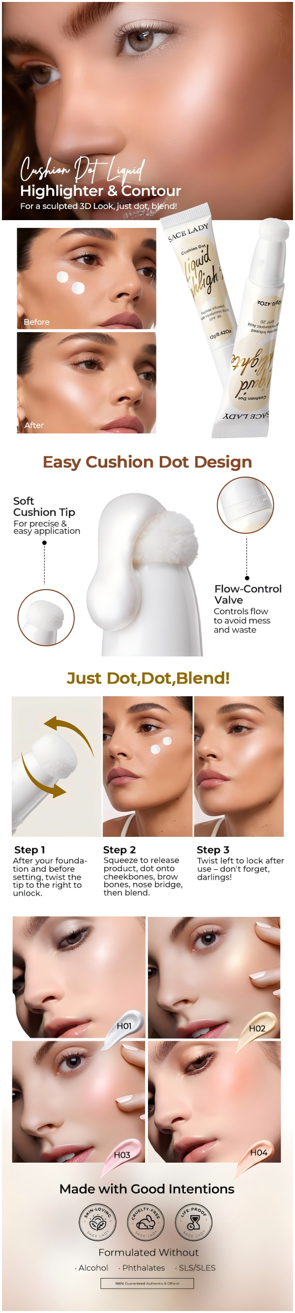 Cushion Dot Liquid Highlighter A+ Image