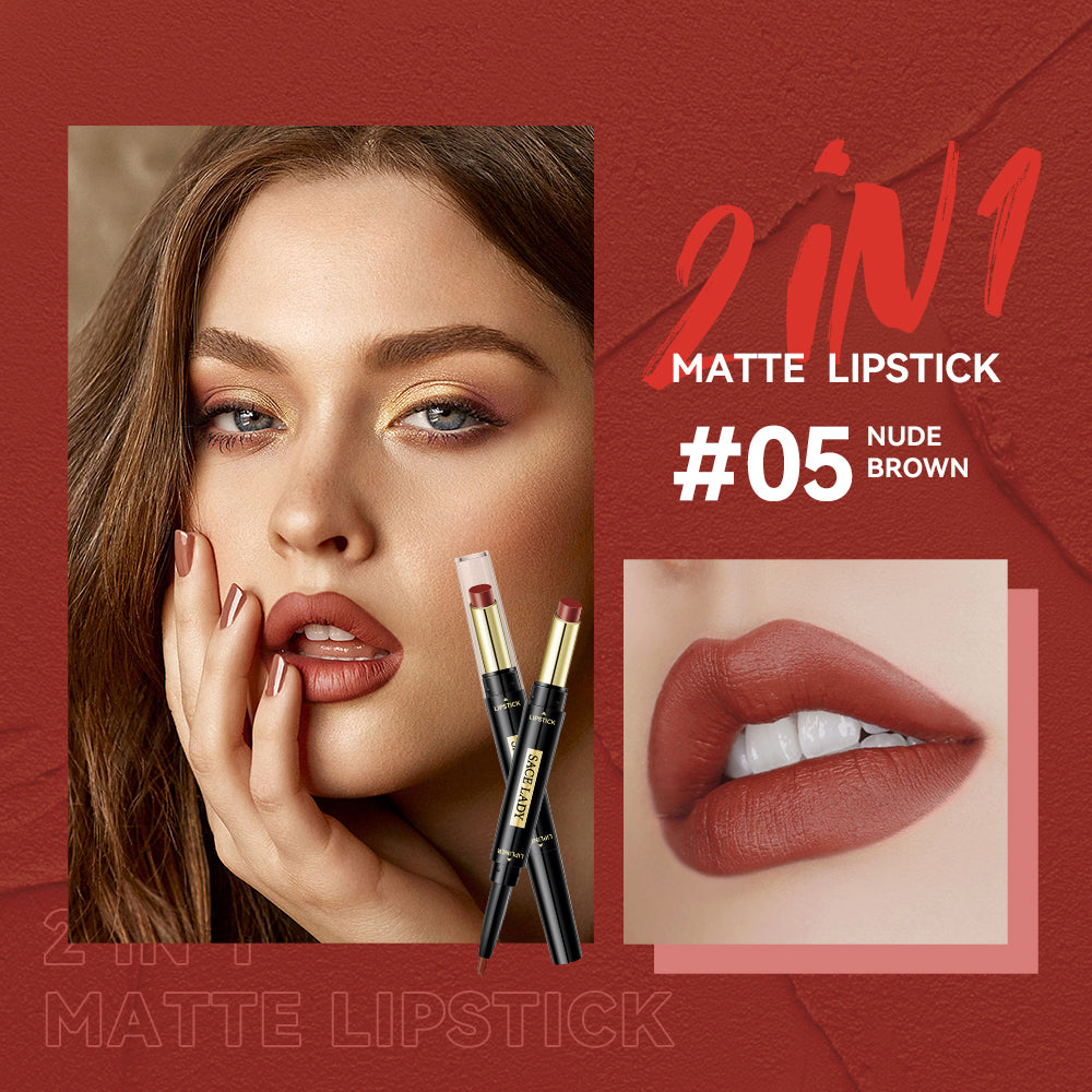 Matte Finish 2 in 1 Matte Lipstick