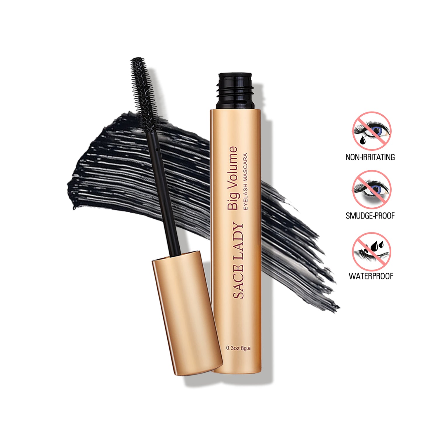 Black Curling Lengthening Eyelashes Waterproof Mascara