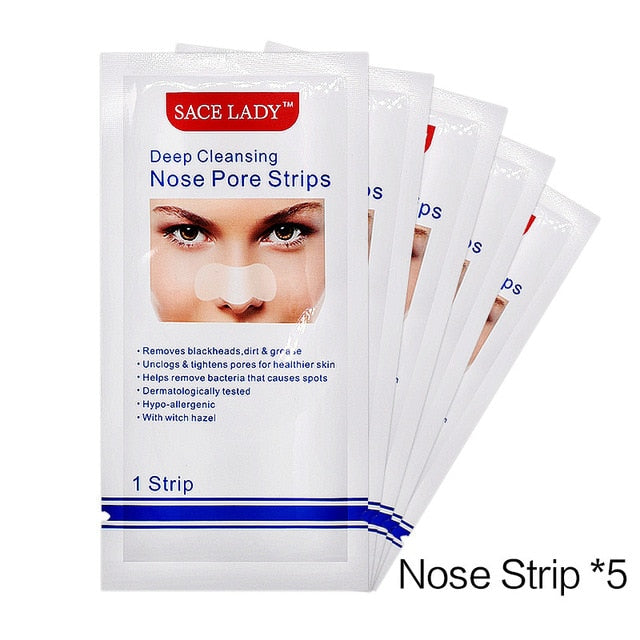 SACE LADY Nose Strips Deep Cleansing Blackhead Remover Nasal Spot Facial Dot Sticker Sheet Nose Mask Shill For Acne Black Head