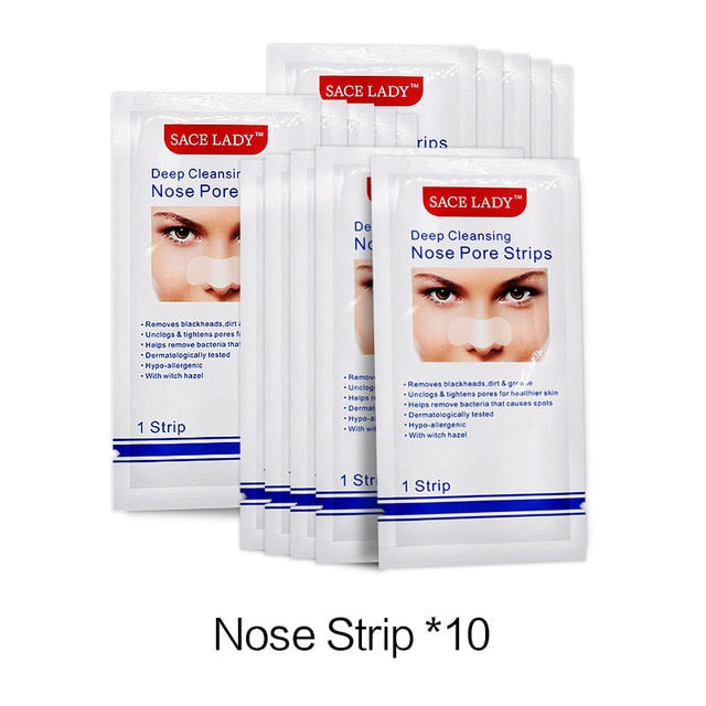 SACE LADY Nose Strips Deep Cleansing Blackhead Remover Nasal Spot Facial Dot Sticker Sheet Nose Mask Shill For Acne Black Head