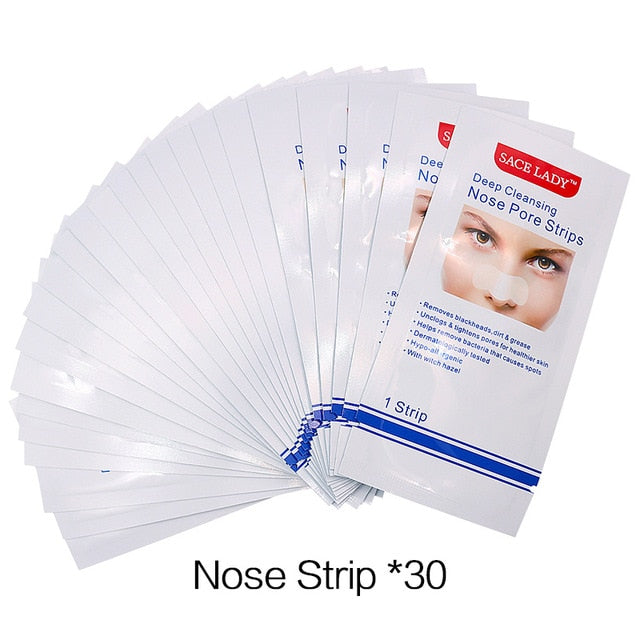 SACE LADY Nose Strips Deep Cleansing Blackhead Remover Nasal Spot Facial Dot Sticker Sheet Nose Mask Shill For Acne Black Head